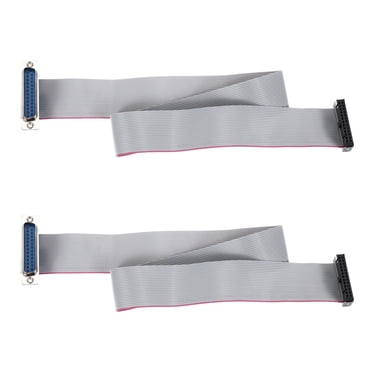 Uxcell Câble Plat en Ruban IDC DB25 Mâle vers FC-26 Femelle Connecteur Pas de 2,54 mm Longueur de 50 cm 4 Pcs