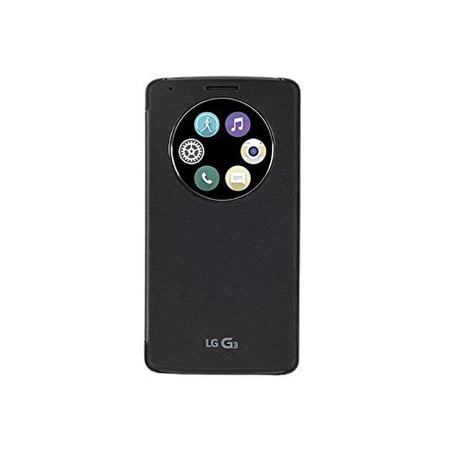 LG Quick Circle Folio Case for LG G3 Smartphones Titanium Black