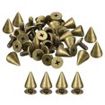 thumbnail image 1 of Unique Bargains 20 Sets Cone Spikes Studs 7x10mm Studs and Spike Screw Back Rivet Bronze Tone, 1 of 4