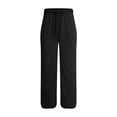 thumbnail image 3 of SHIXIAOO Men's Pocket Loose Low Waist Drawstring Linen Pants Casual Pants Jogging, 3 of 7