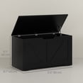 thumbnail image 3 of HOMCOM Coffre de Rangement pour Salon, Boîte en Bois, 31,5 Po L, Noir, 3 of 10