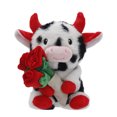 thumbnail image 2 of weibbin Valentine Spotted Calf Plush 6 Inch with Bouquet, Soft Stuffed Animal Doll, Romantic Home Decor for Gift, 2 of 9