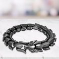 thumbnail image 1 of Baohd Gothic Punk Bracelet Titanium Steel Dragon Scale Bangle Black 8.26 inches, 1 of 9