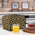 thumbnail image 5 of Toaster Cover 4 Slice Vintage Groovy Flowers Dustproof Bread Maker Cover Fingerprint Bakeware Protection Wide Slot Toaster Bag Reusable Kitchen Small Appliance Cover TC278, 5 of 5