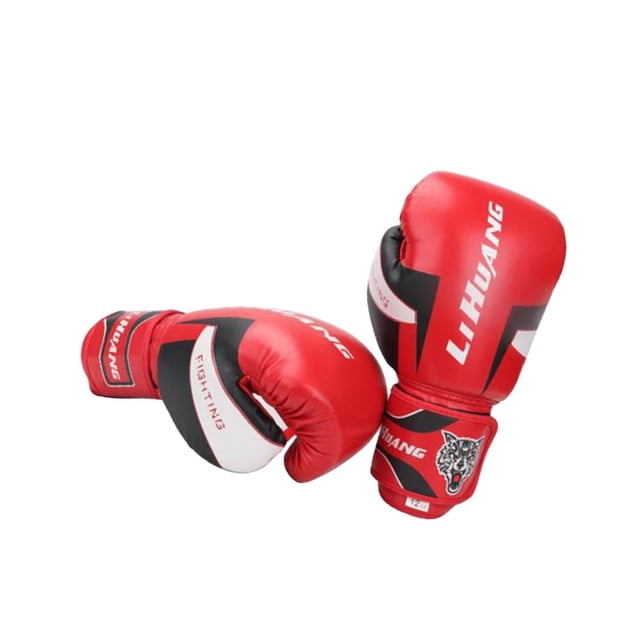 Gants d'Entraînement de Boxe pour Hommes et Femmes, Sparring, Kickboxing, GYM, Punching avec Support pour 8 Oz Rouge