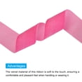 thumbnail image 3 of Unique Bargains Velvet Ribbon 1 1/2 Inch x 10 Yard Single Face Spool Silky DIY Crafts Gift Wrapping Bow Decoration Pink, 3 of 5