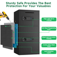 thumbnail image 4 of Karbeen 6.0 Cuft Large Biometric Fingerprint Safe Fireproof Waterproof, Anti-Theft Money Safe Box with Deposit Slot & Dual Alarm System, Backlit Keypad Security Document Safe for Home Office Hotel, 4 of 7