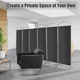 thumbnail image 2 of Costway 6 Panels Folding Privacy Screen 6 Ft Tall Fabric Privacy Screen for Home Grey, 2 of 10