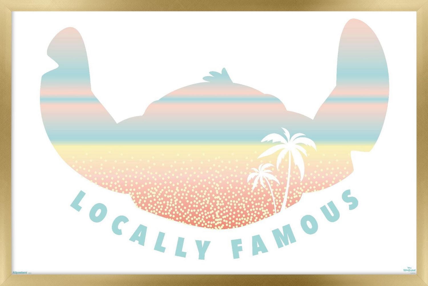 Disney Lilo and Stitch: Beach Vibes - Locally Famous Wall Poster