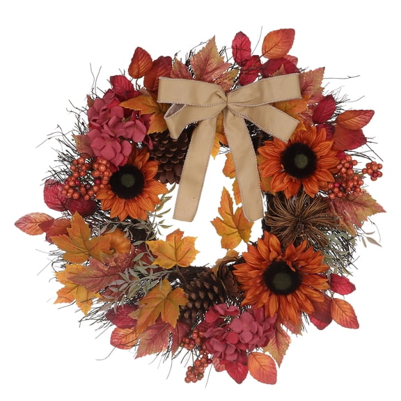 Way to Celebrate 22IN orange sunflower wreath