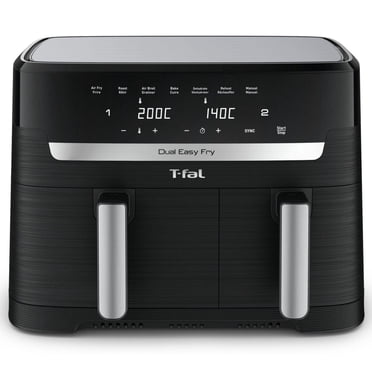 T-fal Dual Easy Fry, Friteuse à Air, Capacité 8,3 L, Deux tiroirs