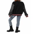 thumbnail image 3 of Vestes de Baseball pour Femmes en Cuir à Manches Longues avec Lettres, 3 of 5
