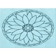 thumbnail image 1 of Ahgly Company Machine Washable Indoor Rectangle Transitional Electric Blue Area Rugs, 3' x 5', 1 of 7