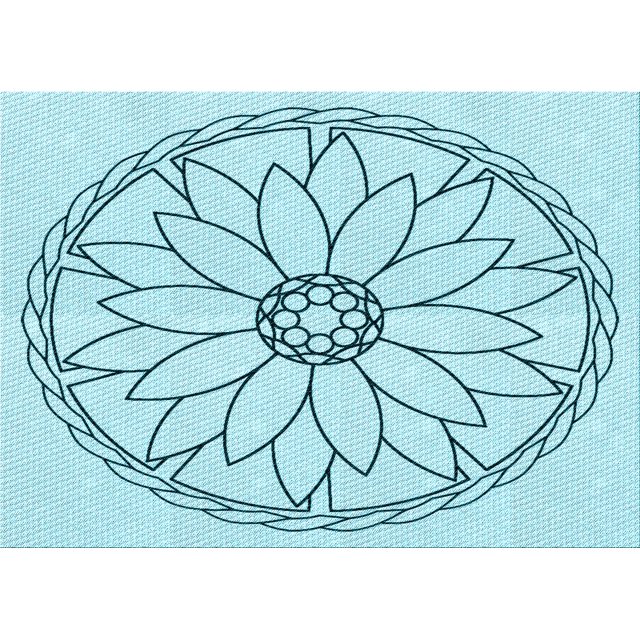 Ahgly Company Machine Washable Indoor Rectangle Transitional Electric Blue Area Rugs, 3' x 5'