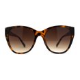 thumbnail image 3 of Timeless Classic Slick Oversize Cat Eye Mod Chic Plastic Sunglasses Tortoise Brown, 3 of 4