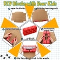 thumbnail image 3 of Junkin 48 Pcs Cardboard Building Blocks Extra Thick Jumbo Cardboard Blocks Pretend Blocks Rectangle Square Triangle Stacking Blocks for Kid Educational Learning Play Toy, 3 of 7