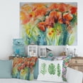 thumbnail image 1 of Designart Red Blossoming Poppies V Canvas Wall Art, 1 of 4