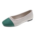 thumbnail image 1 of Casual Shoes For Women, Color-Block Canvas Slip-On Flats with Round Toe and Soft Sole for Spring and Summer, Large Sizes Available, 1 of 5