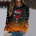 thumbnail image 2 of Chandail pour Femmes Merry 2002 Chandail pour Femmes Imprimé de Noël Col Rond Tenue 1 Pce pour Femmes Col Rond Coupe Chandail à Enfiler Hauts Convenable Chandail à Manches Longues pour Femmes Chandails d'Entraînement Blouse Ample, 2 of 4