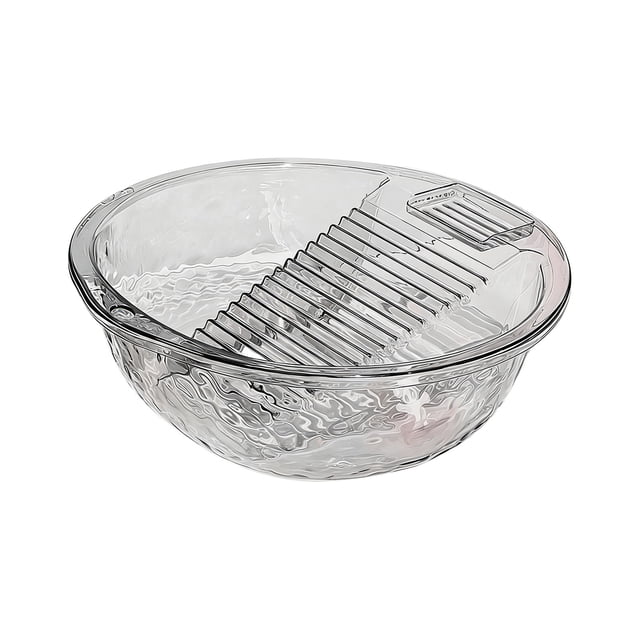 Grey Plastic Laundry Basin With Rubbing Board Multifunctional Wash Basin 13.39X12.8X3.94 Inch Grey