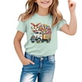 thumbnail image 1 of MIASHUI T-Shirts Graphiques de Pâques pour Garçons Doux Décontractés à Manches Courtes Hauts Colorés pour Enfants Vert Pâle, 3-4 Ans, 1 of 4