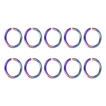 FRCOLOR Open Jump Ring Stainless Steel Open Jump Rings for Jewelry Making Multi Color 100 Pieces,0.24"X0.24"X0.03"