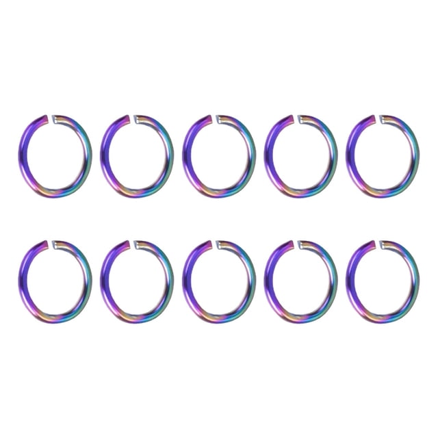FRCOLOR Open Jump Ring Stainless Steel Open Jump Rings for Jewelry Making Multi Color 100 Pieces,0.24"X0.24"X0.03"