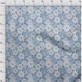thumbnail image 4 of oneOone Polyester Spandex Medium Blue Fabric Floral Retro Sewing Material Print Fabric By The Yard 56 Inch Wide, 4 of 5