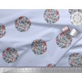 thumbnail image 2 of Soimoi Tissu en Poly Georgette Imprimé Feuilles et Fleurs au Mètre 52 Pouces de Large, 2 of 3