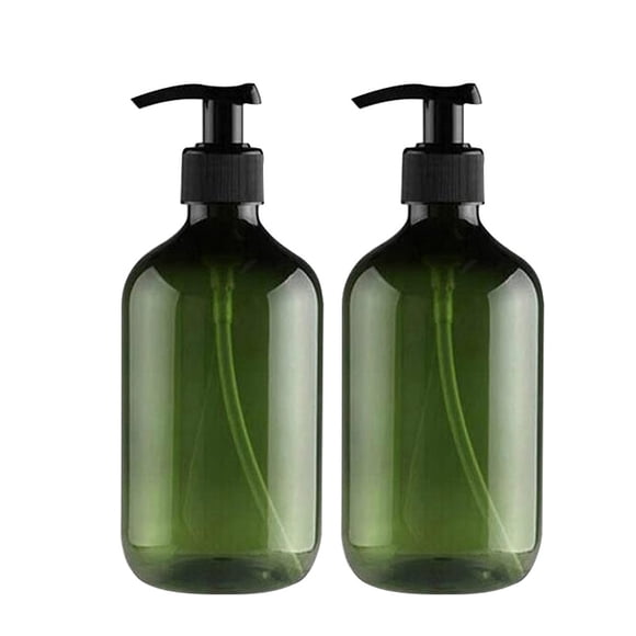 Suncoda Bottle, 2Pcs Transparent Pet Plastic Bottles with Black Screw Caps, Recyclable 300 Ml
