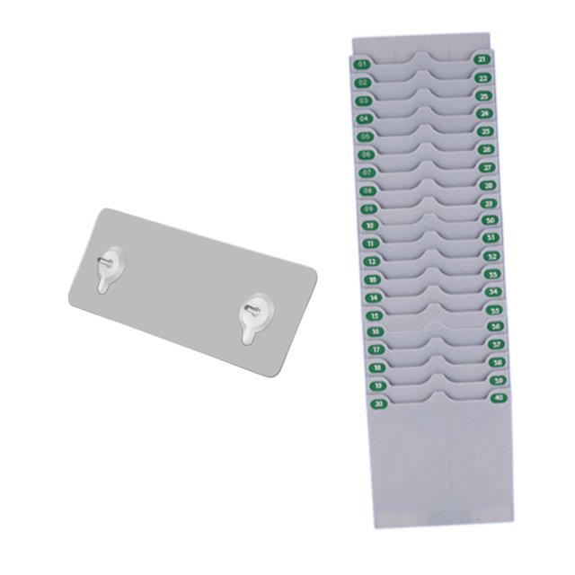 HILABEE Porte-Cartes à Temps Extensible Porte-Cartes à Temps Extensible pour Bureau Atelier Usine 40 Fentes