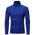 thumbnail image 1 of DPTALR Homme Col Roulé Uni Décontracté Chandail T-shirt Chandail de Base, 1 of 4