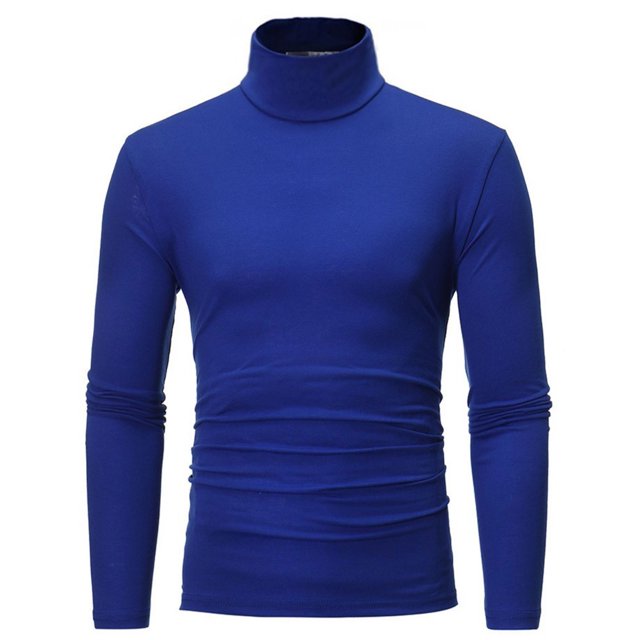 DPTALR Homme Col Roulé Uni Décontracté Chandail T-shirt Chandail de Base
