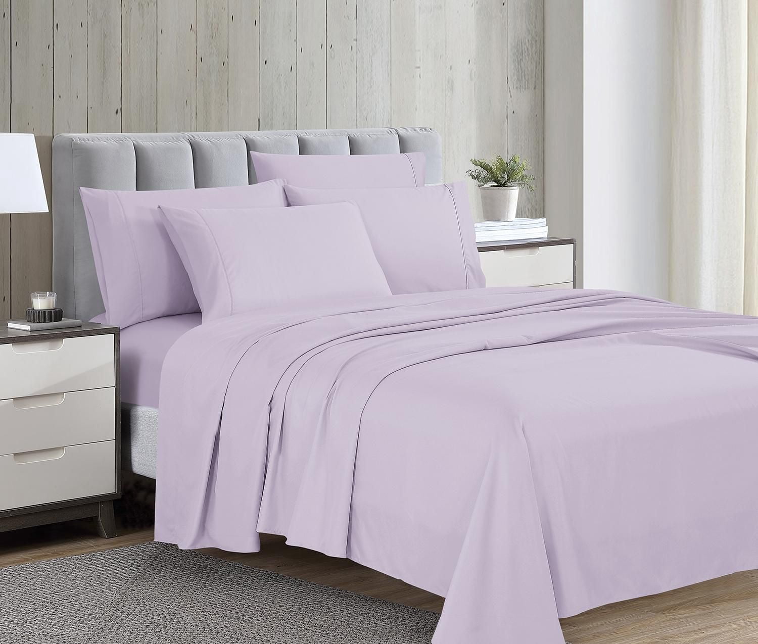 Swift Home Luxury 4-Piece Sheet Set with Extra Pillow Case, Twin, Lavender