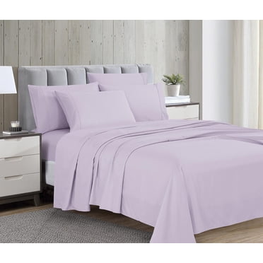 Ensemble de draps de luxe Swift Home 6 pièces avec taie d'oreiller additionnelle, King, Lavande