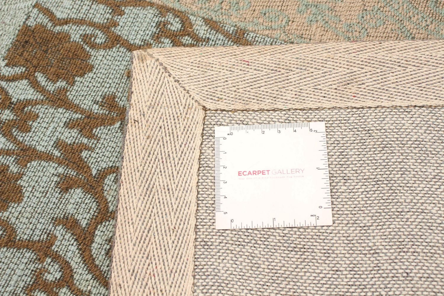ECARPETGALLERY 3'10" x 5'11" Transitional Collage Handmade Area Rug for Living Room, Dining Room and Bedroom Blue