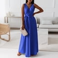 thumbnail image 5 of Ketyyh-chn99 Robe à Paillettes pour Femmes Robe de Mariée Robe de Fête pour Femme Robe de Bal Décontractée Robe de Soirée Unie Élégante Robe Maxi Bleu,TG, 5 of 5
