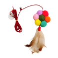 thumbnail image 4 of Hanging Door Cat Toy with Bell Toy Hanging Cat Toy Adjustable Hanging Door Frame Six Color Flower, 4 of 9