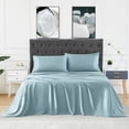 thumbnail image 1 of Bamboo Sheets Set of 4 - Rayon from Bamboo Cooling Bed Sheets, 16" Deep Pocket Fitted Sheet for Hot Sleepers, Queen Size Soft Wrinkle-Resistant Bedding, 1 of 9