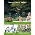 thumbnail image 3 of 26 Inch Folding Adult Tricycle 7 Speed Trike with Removable Basket Green, 3 of 8