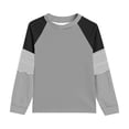 thumbnail image 4 of Posijego Girls Striped Long Sleeve Shirts Kids Round Neck Color Block Tunic Tops Spring T-Shirts Size 4-14 Years, 4 of 6