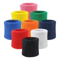 thumbnail image 3 of 2Pcs Sports Wristband Solid Color Absorbent Cotton Breathable Quick Dry Sweatband for Tennis, 3 of 11