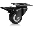thumbnail image 1 of 4 Pcs Roulettes Robustes Roues en Caoutchouc Rouleaux pour Meubles Roue Roulettes Roulettes 360° Roulettes Industrielles avec Frein Bureau, Matériau Supérieur, 1 of 7