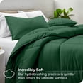 thumbnail image 2 of Bare Home Goose Down Alternative Comforter Set - 3 Piece Set - Full/Double, Forest Green, 2 of 7