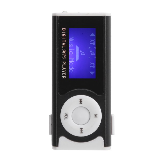 VGEBY Portable Sport MP3 Lampe de Poche Mini Pince Arrière LCD Mini Écran Lecteur de Musique Multimédia Prise en Charge 16 Go MicroSD Portable Lecteur MP3 Sport