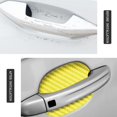 thumbnail image 4 of 4PCS Car Door Handle Sticker, Carbon Fiber Anti-Scratches Car Door Cup Protector, Non-Marking Auto Door Handle Protective Film, Universal for Most Car Handles,Yellow90mm-100mm, 4 of 5