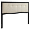 thumbnail image 1 of Modway Draper Tufted King Fabric and Wood Headboard in Black Beige, 1 of 9