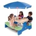 thumbnail image 2 of Little Tikes Easy Store Picnic Table with Umbrella - Blue\Green, 2 of 4