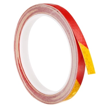 Unique Bargains Reflective Tape, 1 Roll 26 ft x 0.4-inch Adhesive High Visibility Safety Tape Reflector, Yellow Red