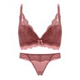 thumbnail image 1 of Birdeem Fashion Women Solid Color Steel Rings Lace Bowcotton Pad Gathering Daily Bra, 1 of 3